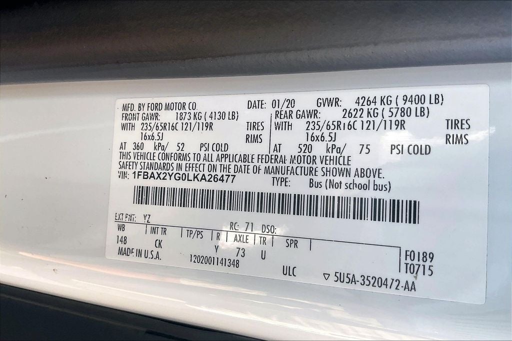 2020 Ford Transit-350 XLT
