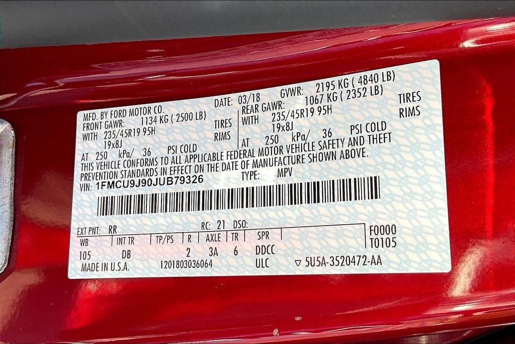 2018 Ford Escape Titanium