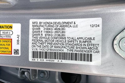 2025 Honda Accord Hybrid Touring