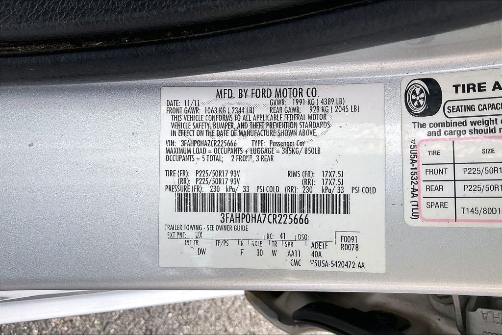 2012 Ford Fusion SE