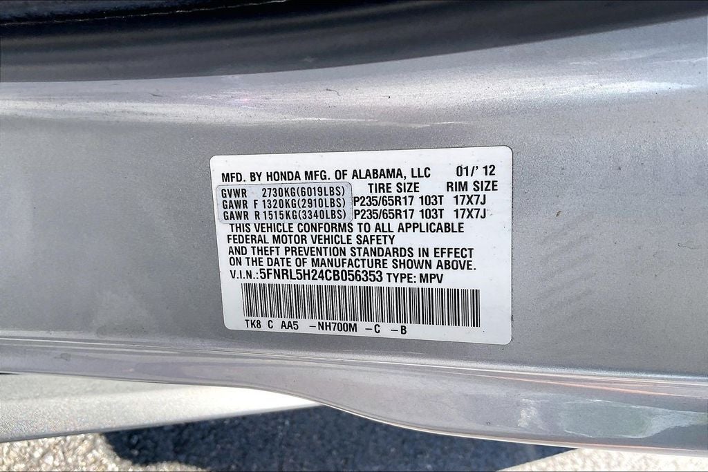 2012 Honda Odyssey LX