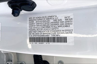 2021 Honda Pilot Special Edition