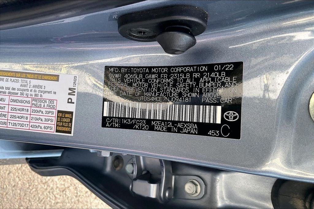 2022 Toyota Corolla SE