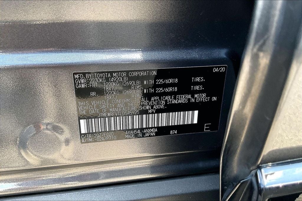 2020 Toyota RAV4 Hybrid XSE