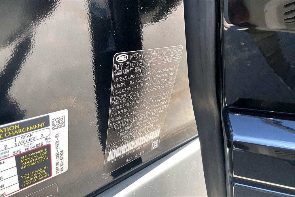 2019 Land Rover Range Rover 5.0L V8 Supercharged