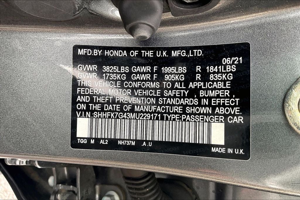 2021 Honda Civic Sport
